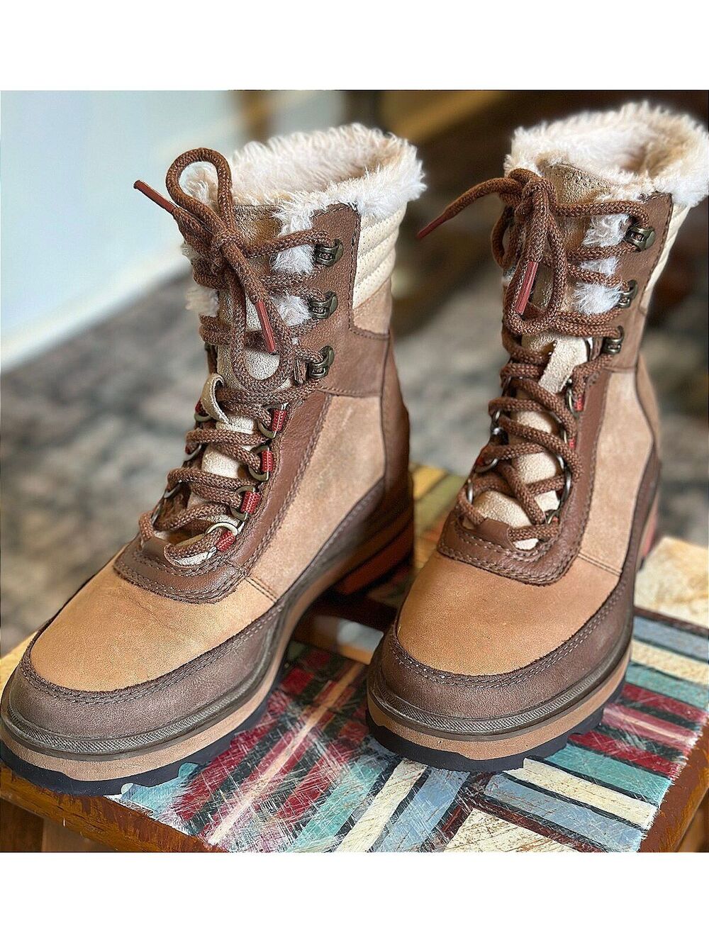 SOREL Lennox Lace Cozy Stkd WP Boot - Women's - SIZE 6